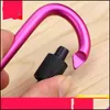 Outdoor-Gadgets und Kamera, Wandern, Sport im Freien, 8 cm D-Typ-Karabiner mit Schloss, Schnellmutter-Schnalle, Schnallen, Aluminium-Rucksack, hängender Tropfen, Lieferung