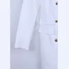 Mulheres Ternos Blazers Branco Senhoras Blazer Vestido Mulheres Terno Inverno Sexy Longa Manga Festa Feminina Botão Menina Jacket 2021