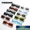 YOOSKE Vintage Rechteck Sonnenbrille Frauen Luxus Marke Designer Quadrat Sonnenbrille Männer INS Beliebte Stil Outdoor UV400 Brillen Fabrik preis Experten design Qualität