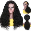 Ais Human Hair wig With Headband Water Wave Wig for African American Natural Color Machine Made NonLace Wigs head bands46581582778335