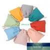 10Pcs Natural Cotton Canvas Fashion Jewellry Pouches Christmas Gift Packing Bag Eyelashes Makeup