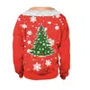 Suéteres masculinos Feio Suéter de Natal Homens Mulheres Rena Tripulação Pescoço Xmas Jumpers 3D Engraçado Impresso Outono Inverno Moletom