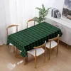 Table Cloth Christmas Red Green Plaid Tablecloth Santa Claus Runner For Dining Home Decor Year Xmas Tables Cover2510240