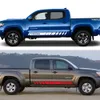 2pcs 자동 측면 데칼 자동차 스타일 도어 사이드 스커트 그래픽 비닐 스트라이프 스티커 Toyota Tacoma Racing 외부 액세서리 210d