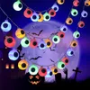 Halloween Led Eye Lampa Ghost Eyes Lights Lampy Sznurowe Wakacje Dekoracji Dekoracji Baterii Urządzenie 3M Morsorled Kolorowe światło