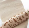 Christmas Solid Wood Rolling Stick Cake Pie Noodles Rolling Pins Houten Sticks Decoratie Deeg Roller Bakken Keuken Gereedschap Cook 211008