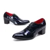ドレスブルー/レッドシェス先のつま先革日本語タイプの男性靴レースアップフォーマルビジネス、パーティー、結婚式の靴802
