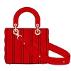 red wristlet bag