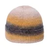 Colorful Plain Knit Beanie Basic Warm Frugal Skull Cap Via Tie Dyeing Free Size 56-60cm Common Beanies 8 Colors Mixed
