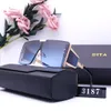 DITA Designer Sunglasses Limted Men Women Brin brin Metal Vintage Sunglasses Style Square Frameless UV 400 Lens Original Box and Case 214Y