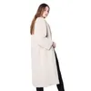 Winter Winter novo estilo coreano moda mulheres coelho casaco de pele parka x-longo V-pescoço V-pescoço quinto casaco de pele de faux hot 211207