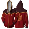 Herren Hoodies Sweatshirts Avatar: Der letzte Airbender -Cosplay -Top -Kleidungskleidung für Frauen mit Kapuze für Kinder mit Zip Sweatshirt Mode Hip Hop Str