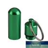 1 st Outdoor Survival Pocket Aluminium Legering Mini Waterdichte Pil Box Case Fles Houder Container Sleutelhanger Geneeskunde Nieuwe Fabriek Prijs Expert Design Quality