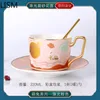 Ceramiczne Ceramiczne Ceramiczne Śliczne Kawy Kawowe i kubki Nordic Luksusowe Wykwintne Popołudnie Puchar Luksusowy tradycyjny chiński