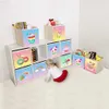 Caixa de armazenamento de brinquedo de desenhos animados Caixa de armazenamento dobrável gavetas de guarda-roupa organizador roupa cesta crianças brinquedos 210922