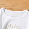 Summer Letter Print White Cotton T-shirts for Mommy and Me 210528
