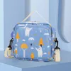 Baby Fralda Saco Impresso impermeável Fralda seca Zipper Handbag Stroller Carry Pack Travel Outdoor Wet Storage Sacos Bolso