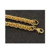 Kedjor 2021 Men Necklace Fashion Luxury Jewerly Hip Hop Cuban Punk Yellow Gold Plated Classic Rope Chain Man Pendan8474777