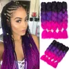 Selling 5Pcs Synthetic Braiding Hair Crochet Jumbo Braid Hair Extension Ombre Color Kanekalon Crochet Box Braids Hair 8848878