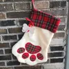 Weihnachtsstrümpfe Socken Süßigkeiten Strumpf Kleiderbügel Spielzeug Geschenktüten Bärentatze Schneeflocke Socke Weihnachtsbaum Ornamente Dekoration ZWL662-1