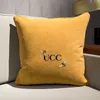Erkek pamuk tasarımcıları moda yastık fırlatma yüksek kaliteli yastık ev eşyaları dekoratif mektup baskılı ev mobilyaları bayan püskürtme