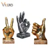 Vilead Resin Gesture Finger Figurines American Retro Ornaments Home Coffee Shop Model Salle Decoration Soft Decoration Fournishings 2111056668500