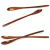 Spoons 6pcs/lot Wooden For Cooking Honey Server Tea Coffee Stirring Spoon