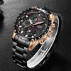 Lige Top Marca Luxruy Homens Relógios De Moda Homens Esporte Waterproof Quartz Watch para Homem Full Steel Militar Relogio Masculino 210527