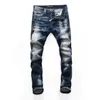 Pink Paradise Plein Classic Fashion Man Jeans Rock Moto Mens Casual Design Ripped Jeans Ejlessed Skinny Denim Biker Plein Jeans 347h