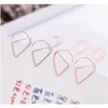 2021 10 Pieces/lot Portable Plastic Drop Shaped Paper Clips Gold Silver Color Funny Kawaii Bookmark Office School Statione