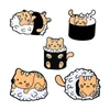 Caricature de bande dessinée de chat de chat broches broches mignonnes épingles de peinture en alliage de tasse animale mignonne pour jupe de sac à dos de cow-boy unisexe