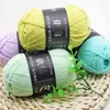 1 pc 50g / set 4ply leite algodão de tricô de lã de lã needlework tingido lanas para crochet artesanato camisola chapéu bonecos a baixo preço y211129