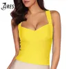 Indressme New Sexy Women's Elastic Spaghetti Pasp Bandage Stretch V-Neck Tight Lady Camis Vest Tank Tops 210225