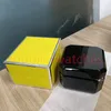 Hjd lusso custodie alte qualità scatola nera plastica ceramica materiale in pelle certificato manuale imballaggio esterno in legno giallo orologi Ac247R