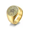 The Key of Solomon Rings Stainless Steel Seal the Seven Archangels Ring Amulet Male steel Jewelry M4 211217345V