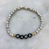 Custom Naam Armband Paar Armbanden voor Vrouwen Mannen Handgemaakte Natuurstenen Kralen Brief Armband Charm Sieraden Geschenken