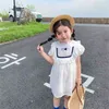 Arrivée d'été filles princesse robe en dentelle enfants conception coréenne robes vêtements 210528