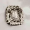 Victorian Vintage Estilo Embelezamento Retângulo em forma de Broche de Pedra Roxo e Pins Art Deco Jewelry Mulheres Casaco Camisola Jacket