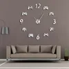 Видеоконтроллеры DIY большой декор Современный дизайн Freamless Giant Clock Game Boys Room Wall Watch 210310