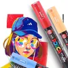 7Light Colors Uni Posca PC-3M / 1M / 5M Reklam Graffiti Highlight Pen Akryl Pen 210226