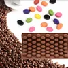 Silicone Bakeware Chocolate Coffee Beans Shaped Moulds Mold Jelly Ice Candy Sugar Tool Cooking Tools Cake Decoration Baking