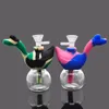 Swan Shape Tube Food-Grau Silicone Dab Rig Portable Rigs Petróleo Blunt Bubbler Water Bongs