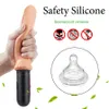 Flxur 10-läge realistisk dildo vibrators sexleksak för kvinnor flexibel mjukvärme penis klitoris stimulator masturbator produkt 210622