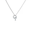 Collane con ciondolo 100% S925 Sterling Silver Circle Farfalla Collana Cristallo austriaco Per le donne Ragazza Festa di fidanzamento Regalo Gioielleria raffinata