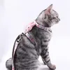 Les colliers de chat mènent le collier de harnais réglable LEASH CHIHUAHUA TERIER SCHNAUZER NYLON PET TRACTION CORDE PUPPY OUTDOOR HALTE6935224