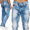 Moda Kot Erkekler Yüksek Bel Skinny Erkek Denim Erkek Arkadaşı Pantolon Bahar Sonbahar Düz Biker Siyah Mavi Pantolon Jean 211108