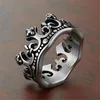 Men039s Ch2022 Chrome New Thai Silver Black Crown Ring Fengkro Titanium Steel Casting and Women039s Hearts Kbgh6849563