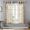 Topfinel Nid d'oiseau Moderne Fenêtre Sheer Rideau pour Cuisine Salon la Chambre Fini Stores Tulle pour Windows Tissu 210712