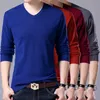 Plus Size 5XL 6XL 7XL Men's Sweater High Quality Cotton Casual Pullover Fashion Men's V-neck Slim High Stretch Pullover Sweater Y0907