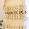 Rideaux de style européen pour salon salle à manger chambre haut de gamme rideau de broderie tissu épais cantonnière rideau tulle personnalisé 210913